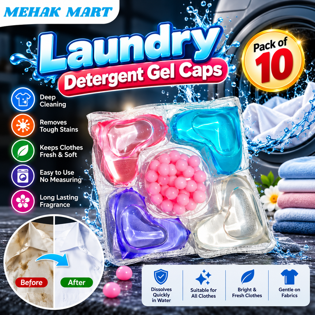 |Free Delivery| Laundry Detergent Gel Caps – Pack of 10